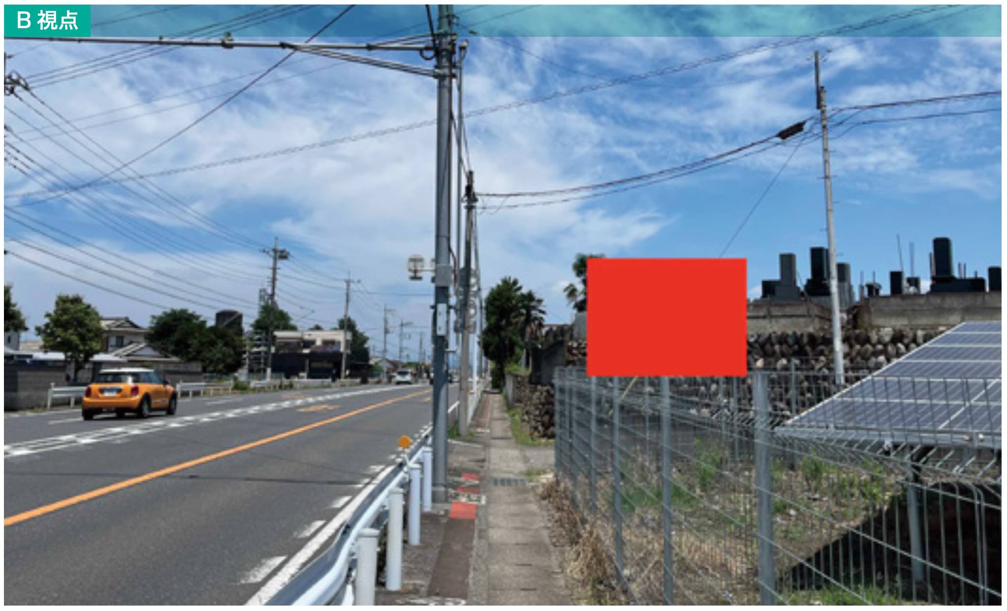 群馬県太田市の国道406号線の貸看板のB視点